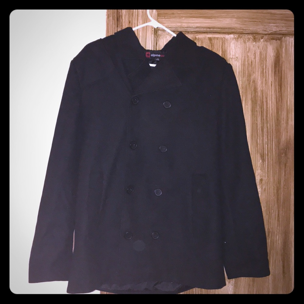 ALPINE SWISS MENS WOOL PEACOAT JACKET